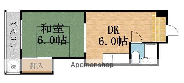 レジデンス都島(1DK/7階)の間取り写真