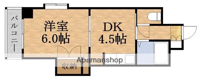 千林グランドハイツ北(1DK/5階)の間取り写真