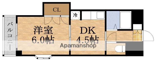 SENBAYASHIグランドハイツ北(1DK/3階)の間取り写真