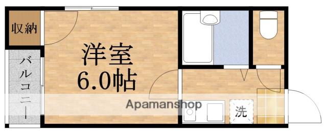 メゾンフルール(1K/4階)の間取り写真