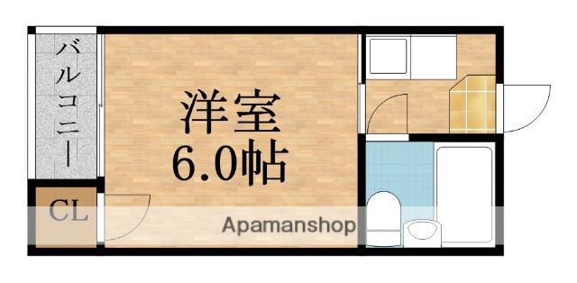 サニーハイツ都島(1K/5階)の間取り写真