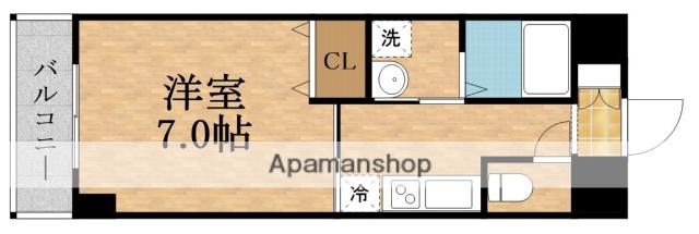 CASA・京橋(1K/10階)の間取り写真