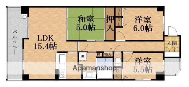 RESIDIA都島Ⅱ(3LDK/5階)の間取り写真