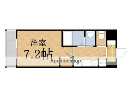 プロシード大阪イーストアクア・ラ・フォンテ(1K/4階)の間取り写真
