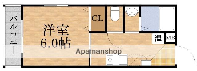 ふぉれすとろーど(1K/3階)の間取り写真