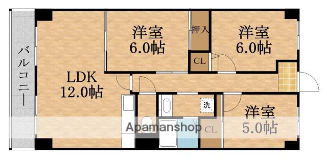 SUNFIRST京橋(3LDK/2階)の間取り写真