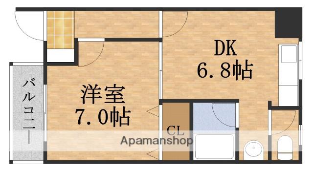 御幸ハイツ(1DK/1階)の間取り写真