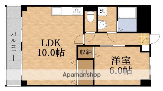 山野都島マンション(1LDK/3階)の間取り写真