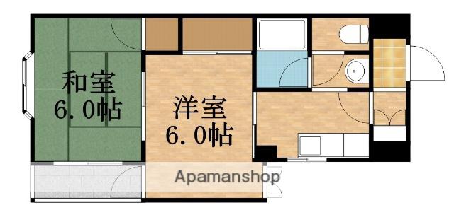 BELLEMAISON高倉(2K/6階)の間取り写真