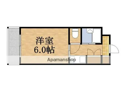 プレジデント横田(ワンルーム/2階)の間取り写真
