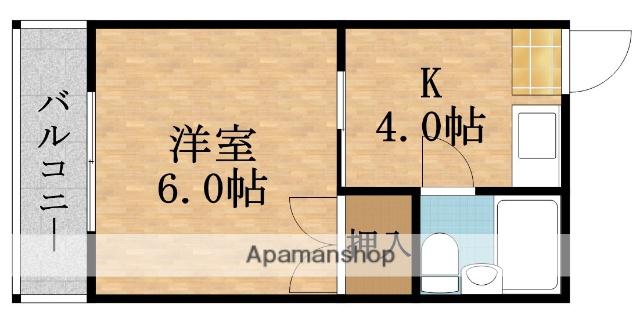 東洋プラザ都島中通(1K/4階)の間取り写真
