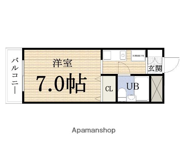 アインス中宮(1K/1階)の間取り写真