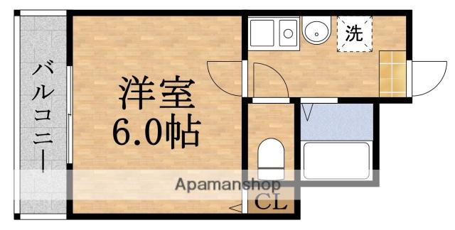 K.Mハイツ(1K/3階)の間取り写真