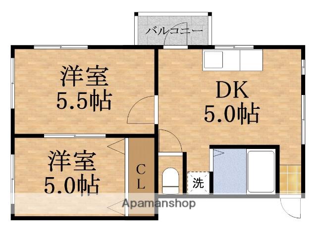 ラピス桜ノ宮(2K/4階)の間取り写真