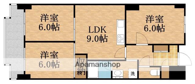CHATEAULAKELOUISE(3LDK/9階)の間取り写真