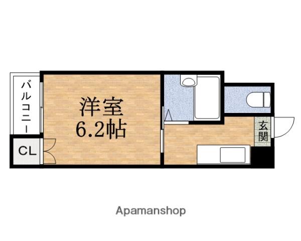 フローラルステージ桜ノ宮(1K/3階)の間取り写真
