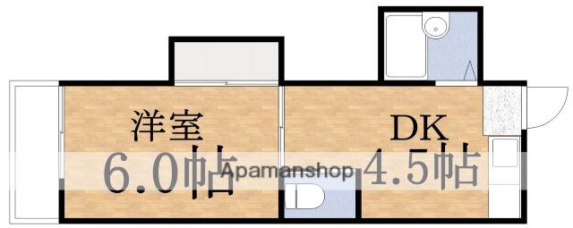 マンション華(1DK/1階)の間取り写真