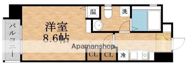 GRAMERCY京橋(1K/6階)の間取り写真