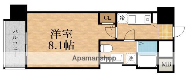 GRAMERCY京橋(1K/2階)の間取り写真