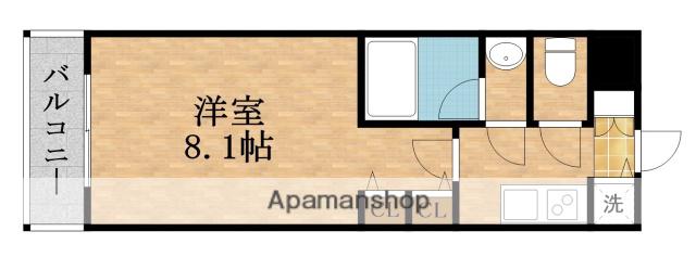 エスティメゾン京橋(1K/2階)の間取り写真