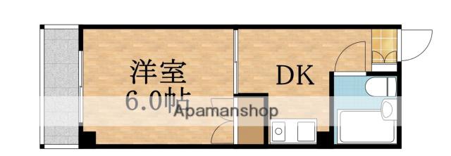 メゾンドール都島(1DK/3階)の間取り写真