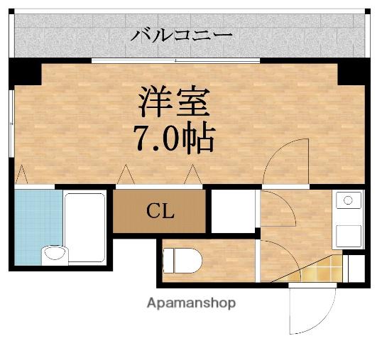 エンブレム都島(1K/4階)の間取り写真