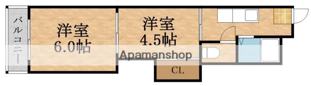 友宝マンション(2K/1階)の間取り写真