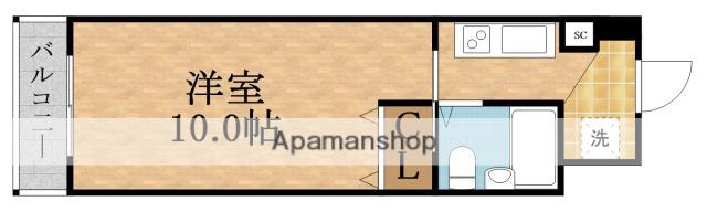 DOMUS高倉(1K/2階)の間取り写真