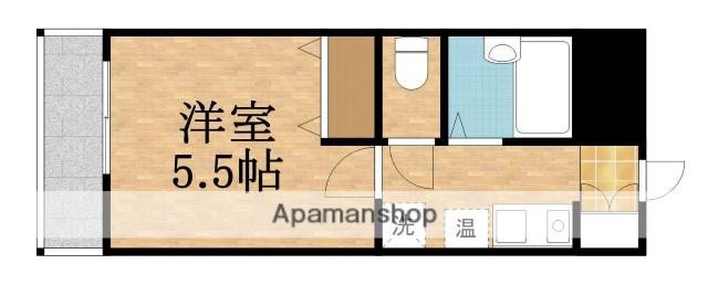 ノースコート(1K/4階)の間取り写真