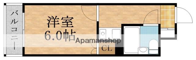 リッチハイツ城北(1K/2階)の間取り写真