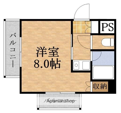 ルポ大宮(1K/2階)の間取り写真
