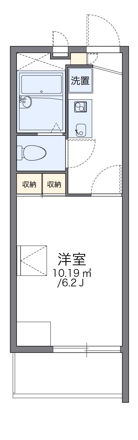 レオパレスMINAMINOⅡ(1K/1階)の間取り写真