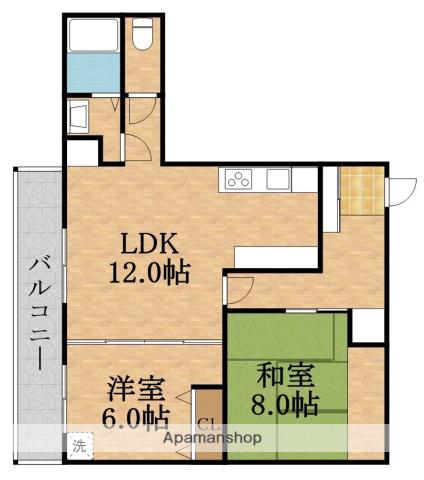 フューチャー2/(2LDK/1階)の間取り写真