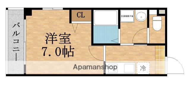 PARUM関目(1K/3階)の間取り写真