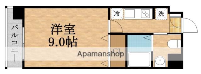 PARK HILLS都島縁(1K/8階)の間取り写真