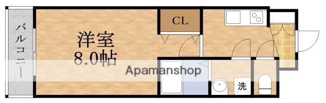 レジュールアッシュ都島(1K/8階)の間取り写真