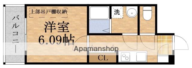 WINS COURT都島(1K/5階)の間取り写真
