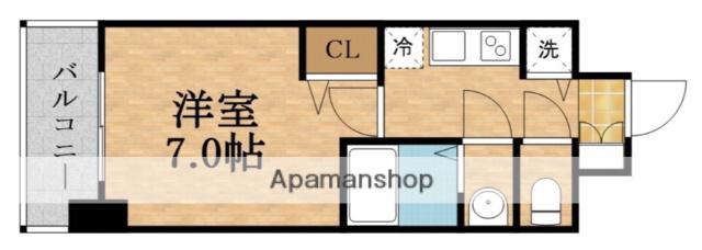 PRESSANCE水都OKAWA(1K/11階)の間取り写真