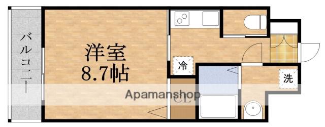 フォレストグレイス城東中央Ⅱ(1K/9階)の間取り写真