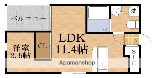 エルデ赤川(1LDK/1階)の間取り写真