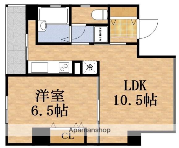 プロシード桜之宮(1LDK/2階)の間取り写真