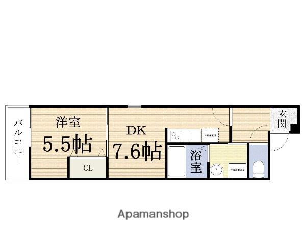 フジパレス太子橋Ⅴ番館(1DK/1階)の間取り写真