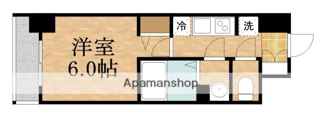 GRAND QUALITE大阪城イースト(1K/6階)の間取り写真