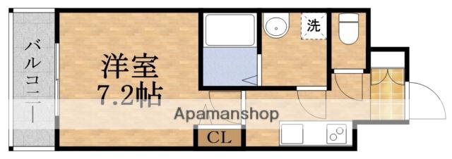 RESIUR-H桜宮リバーコート(1K/3階)の間取り写真