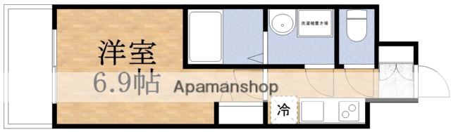 レジュールアッシュ桜宮リバーコート(1K/2階)の間取り写真