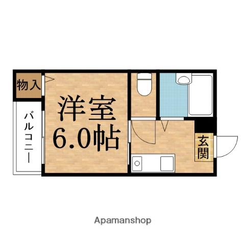 ビルシャナ柳通(1K/5階)の間取り写真