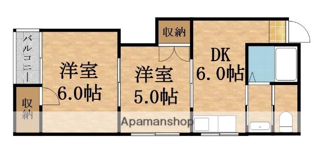 ラパンジール関目Ⅱ(2DK/7階)の間取り写真