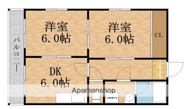グレイスガーデン新森I号館(2DK/3階)の間取り写真
