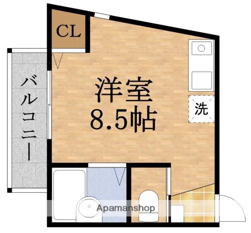 サンクレスト都島(ワンルーム/3階)の間取り写真