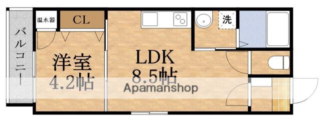 F ASECIA TINO(1LDK/1階)の間取り写真